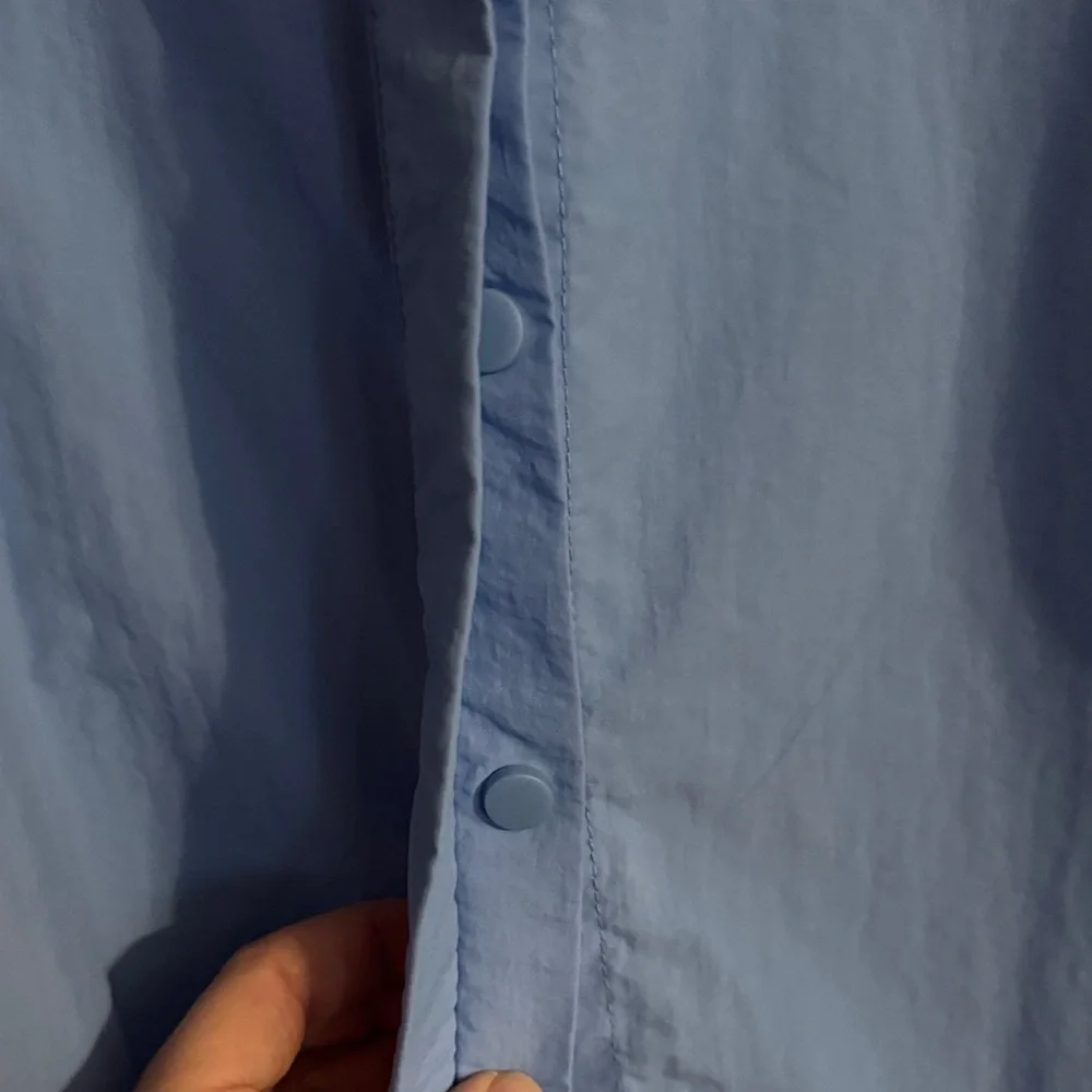 Wilo Light Blue Over-Sized Windbreaker Shacket